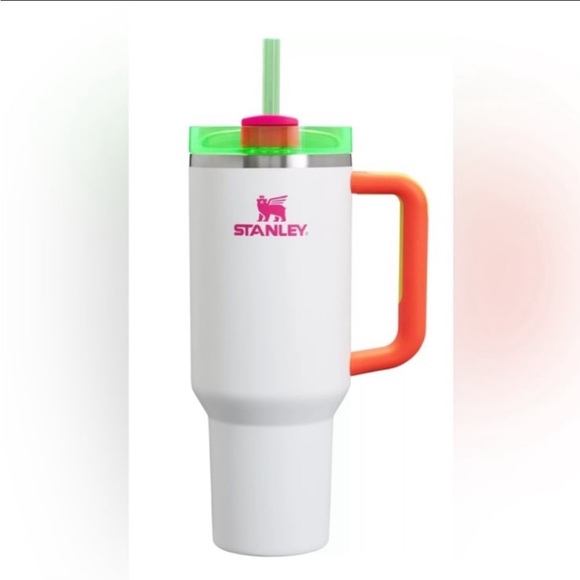 Stanley 40 oz. Quencher H20 FlowState Tumbler Spring Fling Collection Neon White - Picture 5 of 13